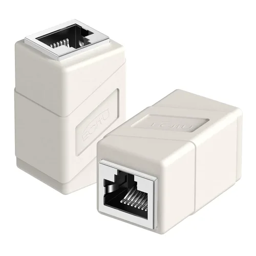 Vista 8 de Acoplador RJ45, adaptadores Ethernet de 2 pak, hembra a hembra, modular recto de 8 pines, conectores de red para cable Ethernet Azul