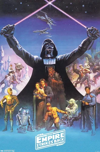 Vista 12 de Trends International Star Wars: The Empire Strikes Back 40th - Póster de pared de Darth Vader, 14.725 x 22.375 pulgadas, versión enmarcada de madera