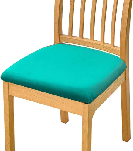 Vista 13 de Fundas de terciopelo para asiento de silla, fundas elásticas para sillas de comedor, fundas de asiento suaves y antideslizantes, fundas de asiento