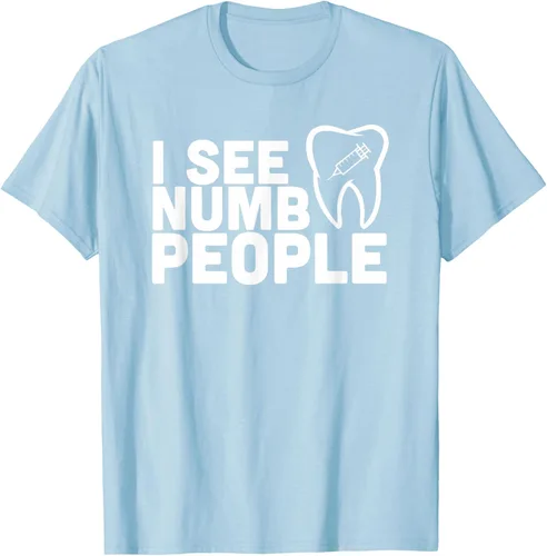 Vista 99 de I see Numb People - Camiseta de regalo para dentista dental, Negro, S