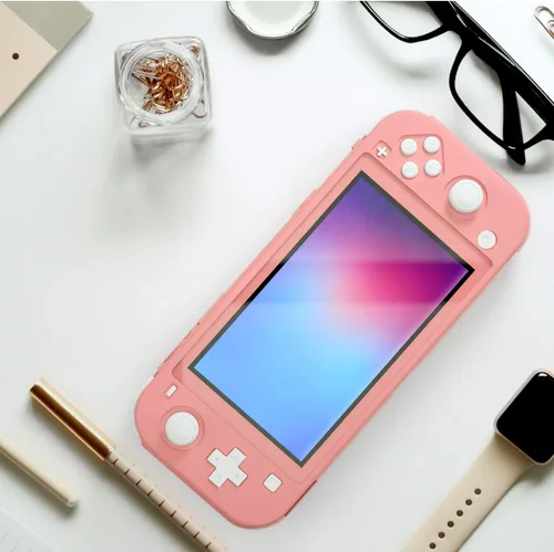 Vista 7 de Switch lite Coral Case, Ergonomic Switch lite Hard Protective Case for Girls