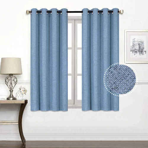 Vista 30 de Everyday Celebration Cortinas de ventana 100% opacas para puerta corrediza de ventana, cortinas opacas con forro térmico, cortinas con ojales