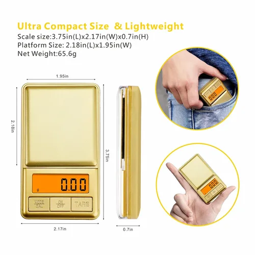 Vista 5 de UNIWEIGH Mini báscula de bolsillo de 3.53 oz/0.00 oz, báscula digital de gramos con tapa, pequeña escala de onzas de viaje para alimentos, hierbas