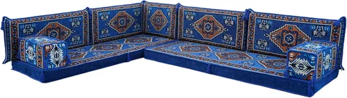 Vista 32 de arabicsofa Juego de Sofá Majlis Árabe de Esquina en Forma de L – Cojín Modular de Piso con Almohadas de Respaldo