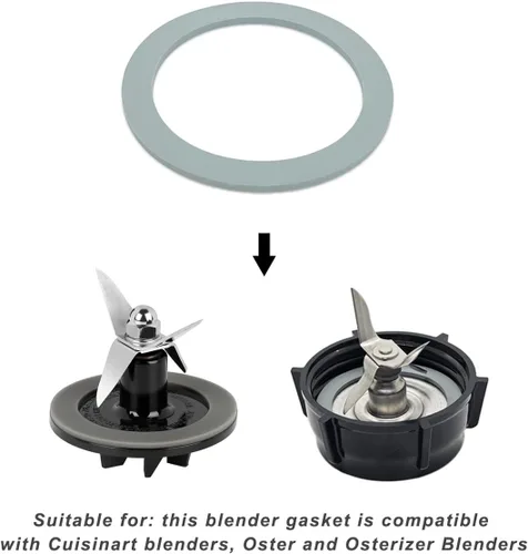 Vista 3 de Juntas de anillo de sellado de licuadora, junta tórica, junta tórica, goma compatible con modelos Oster y Osterizer Blender (paquete de 4)