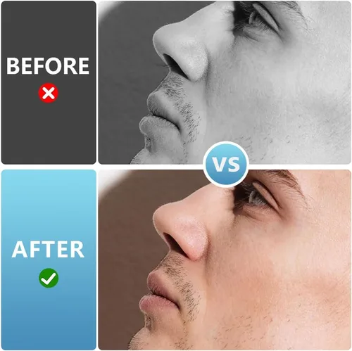 Vista 6 de Cortador de vello nasal 2 en 1, herramienta de eliminación de vello nasal mejorada con rotación de 360°, cuchilla de vello de nariz de doble cara