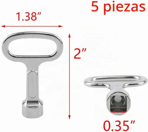 Vista 2 de T Tulead Llave cuadrada de 5 piezas de 2 "x 1.5