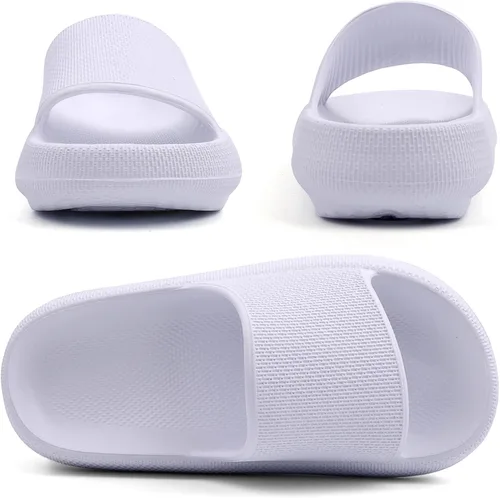 Vista 2 de WYSBAOSHU Sandalias deslizantes para niños y niñas, cómodas, antideslizantes, suela gruesa, para verano, ducha, piscina, playa, agua