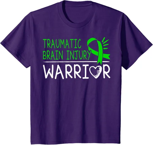 Vista 23 de Camiseta de lesión intracraneal - Camiseta de conciencia TBI, Negro, S