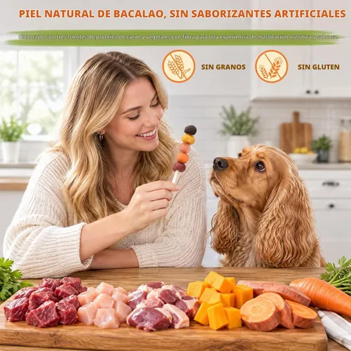Vista 3 de Kabobs Golosinas para perros de larga duración, masticables