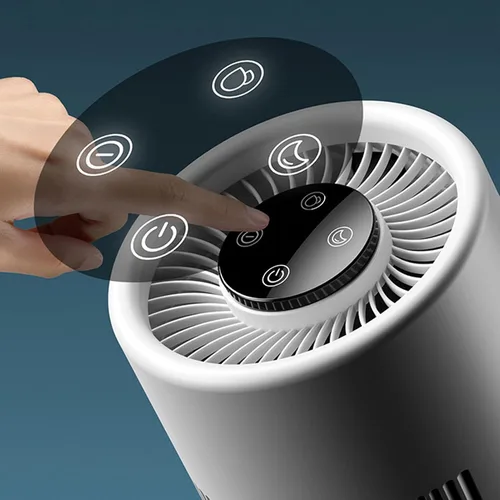 Vista 5 de Purificador de aire y humidificador, 2 en 1, 5 W, 4 L, tanque de agua, silencioso, humidificador evaporativo y purificador de aire, combo