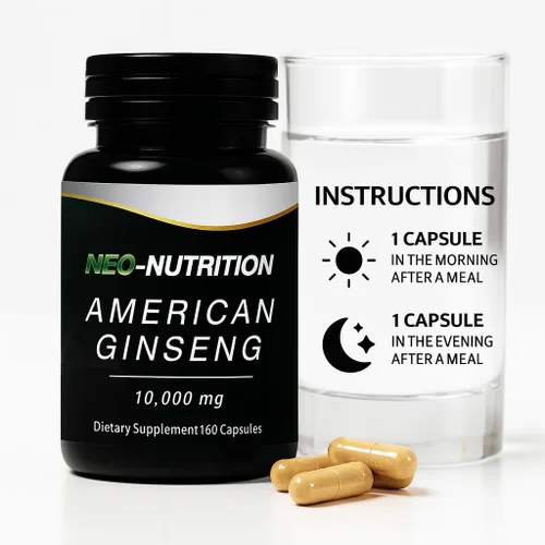 Vista 6 de AMERICAN GINSENG 10,000 mg de extracto de raíz de ginseng en polvo, píldoras de energía y enfoque para hombres y mujeres, potente raíz de ginseng