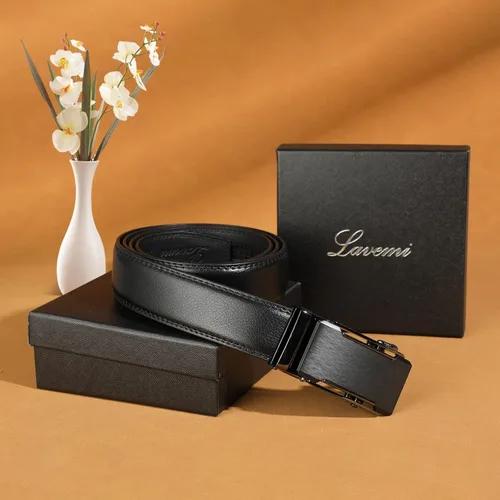 Vista 6 de Lavemi - Cinturón de cuero con hebilla automática, con elegante caja de regalo