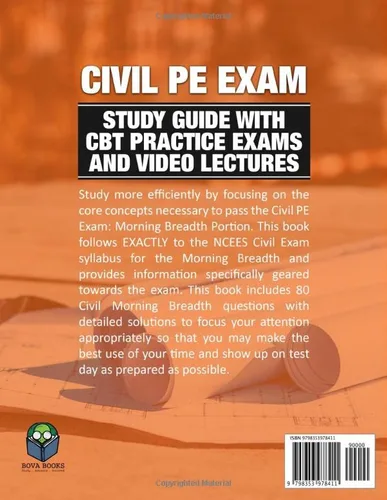 Vista 2 de Civil PE Exam Study Guide with CBT Practice Exams and Video Lectures 80 Questions for the Civil PE Morning Breadth