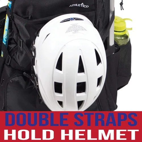 Vista 5 de Athletico Lacrosse Bag - Mochila extra grande para equipo de hockey sobre césped - Dos soportes para palos y compartimento separado para tacos