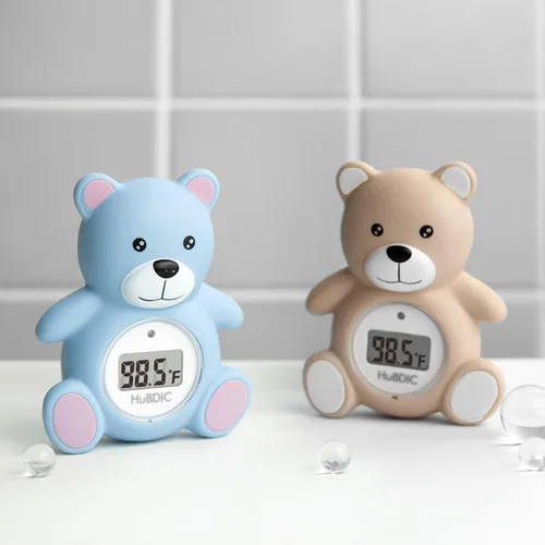 Vista 7 de HubiBaby - Termómetro de baño para bebés y temperatura digital de la habitación, productos de seguridad para el baño 2 en 1 con advertencia de Azul