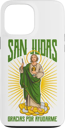 Vista 24 de San Judas Tadeo Gracias por ayudarme - Carcasa para iPhone 17
