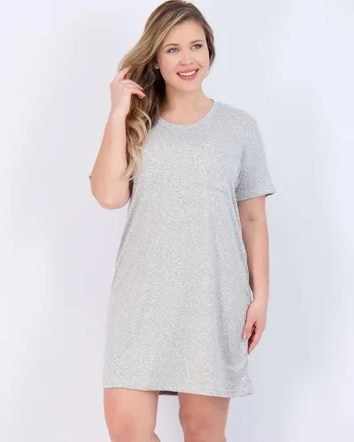 Vista 5 de Real Essentials Paquete de 3 camisón de manga corta para mujer, camisón de pijama, ropa de dormir (disponible en Plus)