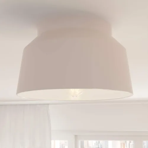 Vista 3 de Hunter - Cranbrook 1-Light Blush Pink, luz de montaje empotrado de tamaño mediano, regulable, estilo moderno, con forma de campana