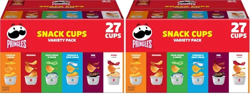 Vista 10 de Pringles Papas Fritas, Snack Stacks, Aperitivos para el Almuerzo, Paquete Variado (27 Envases)