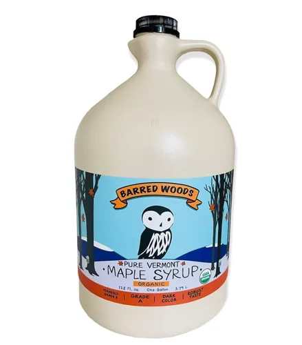 Vista 9 de Jarabe de arce orgánico Vermont – puro y totalmente natural – jarra de una pinta (16 onzas) – Grado A Ámbar rico – De Barred Woods Maple