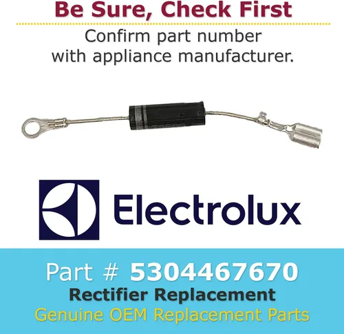Vista 2 de Electrolux 5304467670 Frigidaire Rectificador de repuesto, negro y plateado