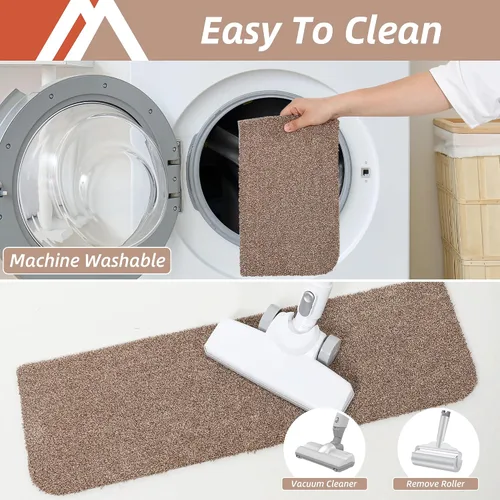 Vista 8 de Cosy Homeer - Alfombra antirresbalante para escaleras, de 30.0 x 8.0 in, para escalones de madera, alfombras para niños y perros, 100% poliéster, 15