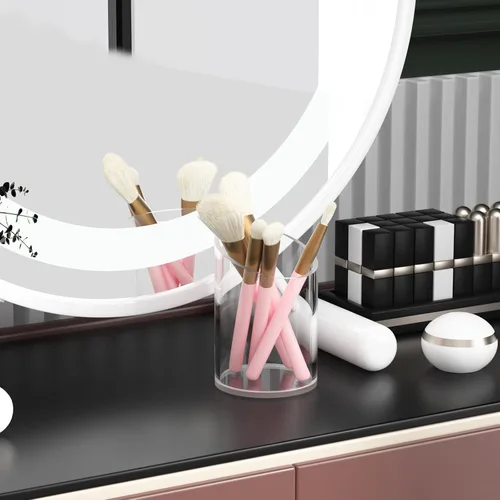 Vista 6 de KOTEMON Soporte para bolígrafo para organizador de escritorio, organizador de brochas de maquillaje de acrílico, soporte para desinfectante, soporte