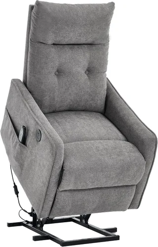 Vista 11 de Silla reclinable eléctrica con elevación Trustyue con calor y masaje, sillas elevadoras para asistencia al estar de pie, silla pequeña con elevación
