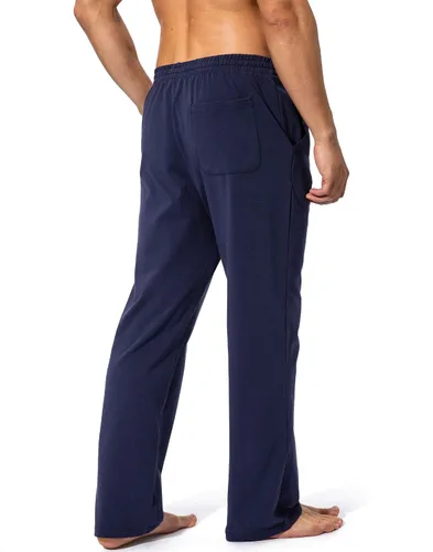 Vista 3 de Pudolla - Pantalones deportivos de algodón para hombre, para yoga, pantalones deportivos con parte inferior abierta, informal, pantalones de jersey