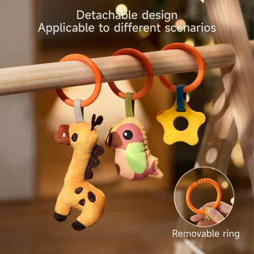 Vista 6 de TUMAMA - Juguetes en espiral para asiento de automóvil, juguetes para bebés de 0, 3, 6, 9, 12 meses, cochecito infantil, juguetes colgantes