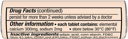Vista 4 de Tums Extra Strength 750, sabores surtidos de frutas