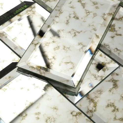 Vista 11 de Azulejos de Espejo Antiguo Biselado Autoadhesivos Estilo Metro de 3 x 6 Pulgadas para Salpicaduras de Cocina y Pared del Baño (40 Piezas)