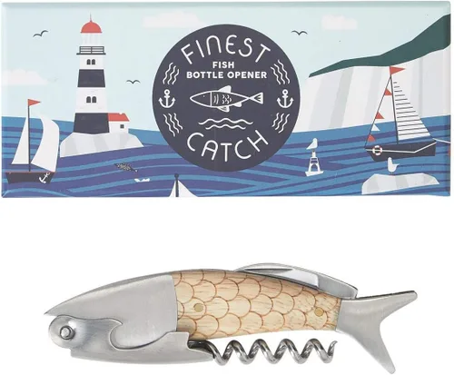 Vista 6 de Two's Company Abrebotellas 3 en 1 Finest Catch en caja de regalo