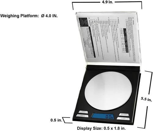 Vista 3 de AMERICAN WEIGH SCALES - Báscula digital compacta de la serie CD, color negro, 17.64 oz x 0.00 oz