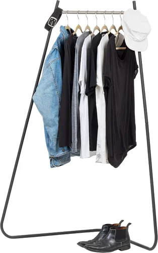Vista 9 de IRIS USA - Perchero de metal con estilo boutique y moderno, negro