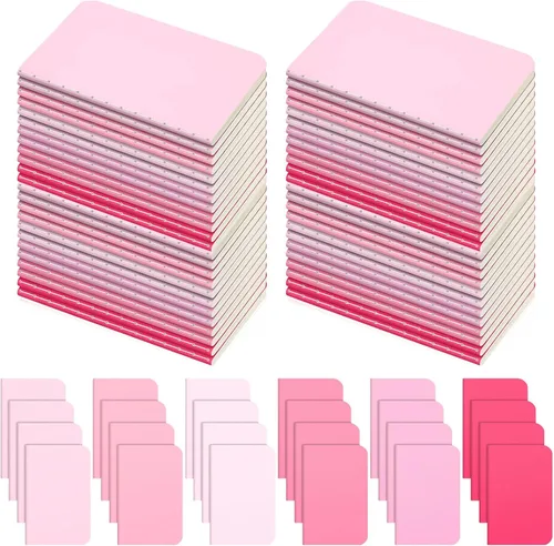 Vista 11 de Outus 36 piezas de mini cuadernos de bolsillo 2.5" x 4" de papel kraft, bloc de notas mini, cubierta blanda en masa, cuaderno de notas de bolsillo