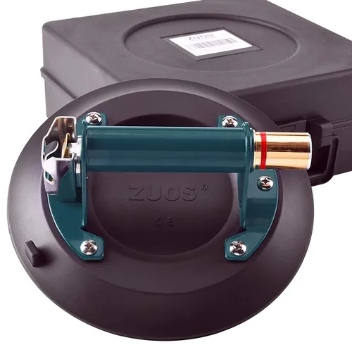 Vista 7 de Ventosa de vidrio de 8 pulgadas para elevación de granito y vidrio, elevador al vacío con mango de metal y bomba de latón, capacidad de carga de 600
