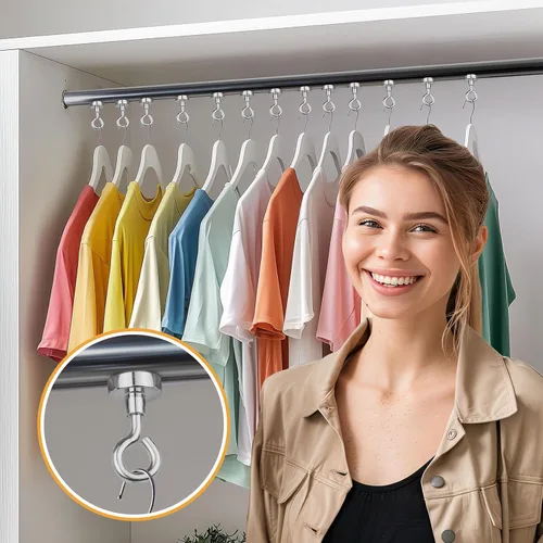 Vista 6 de FINDMAG Ganchos magnéticos, 28LB+ Ganchos magnéticos para cabinas