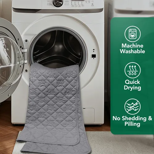 Vista 8 de PAWFINITY Funda de cama impermeable para perros, manta para mascotas lavable para colchón Gris