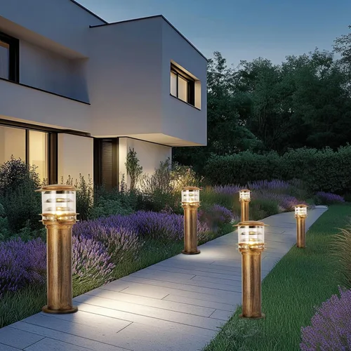 Vista 5 de SLAWA Tapas de poste al aire libre, luces de aluminio para caminos de paisaje, con pantalla acrílica, impermeable, columna, pilar, cerca, cubierta