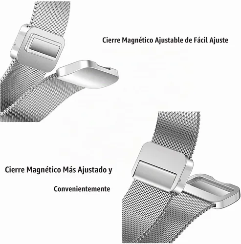 Vista 8 de QOKNUL Compatible with Apple Watch Bands for Women Men Stainless Steel Negro