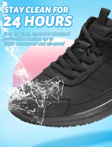 Vista 4 de SPIEZ Non Slip Women Food Service Shoes - Womens Breathable Work Shoes for Nurse Anti Skid Shoes for Chef Restaurant Anti Slip Shoes Waitress Water