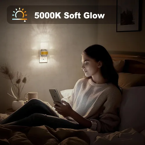 Vista 26 de JandCase Motion Sensor Night Light, Bubble Night Lights Plug into Wall