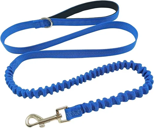 Vista 9 de Correa elástica reflectante de 5 a 7 pies, sin tirones para absorción de impactos, correa elástica de nailon para perros pequeños y medianos/gatos