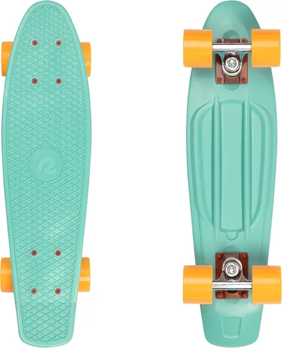 Vista 8 de Retrospec Quip Mini Cruiser Skateboard 22.5" Patineta Cruiser Completa de Plástico Retro Clásico con Rodamientos ABEC 7 y Ruedas PU, Tabla Compacta