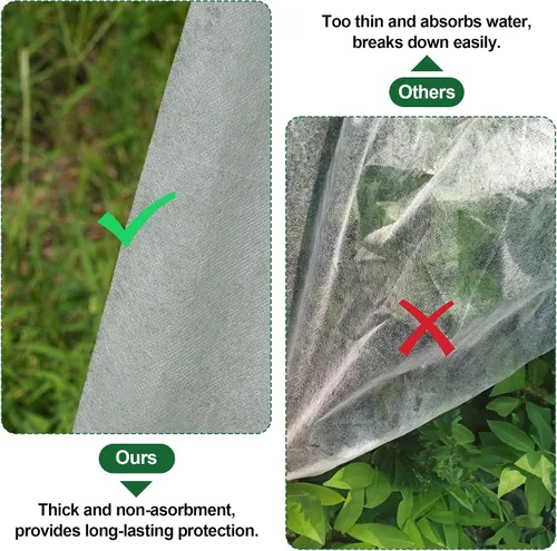 Vista 6 de Cubiertas para Plantas de 10 x 33 Pies Protección contra Congelación, 1.06 oz/yd² Tela de Cobertura de Hileras Flotante Grande y Gruesa