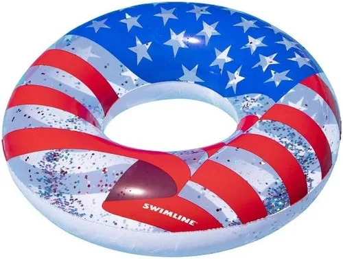 Vista 15 de Swimline Pool Ring – Inflatable Lounge Float with Fun Design for Adults & Teens – Durable Vinyl Ring for Pool, Lake, or Beach – Easy to Inflate and