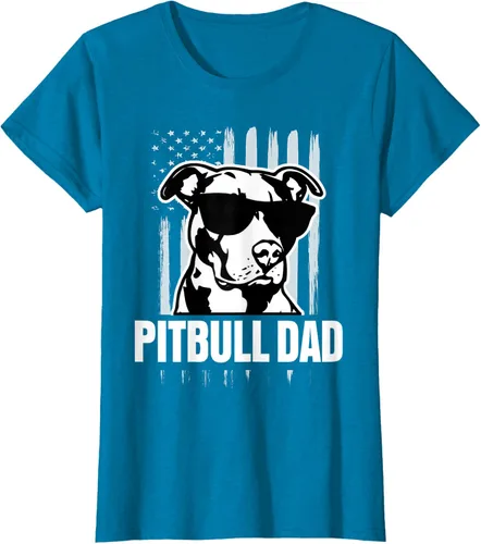 Vista 51 de Pitbull Dad - Camiseta para hombre con orgullo American Pit Bull Dog, Negro, S