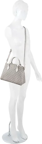 Vista 3 de NINE WEST Zenith - Bolso cruzado pequeño con triple compartimento, logotipo beigeleche, Logotipo beigeleche